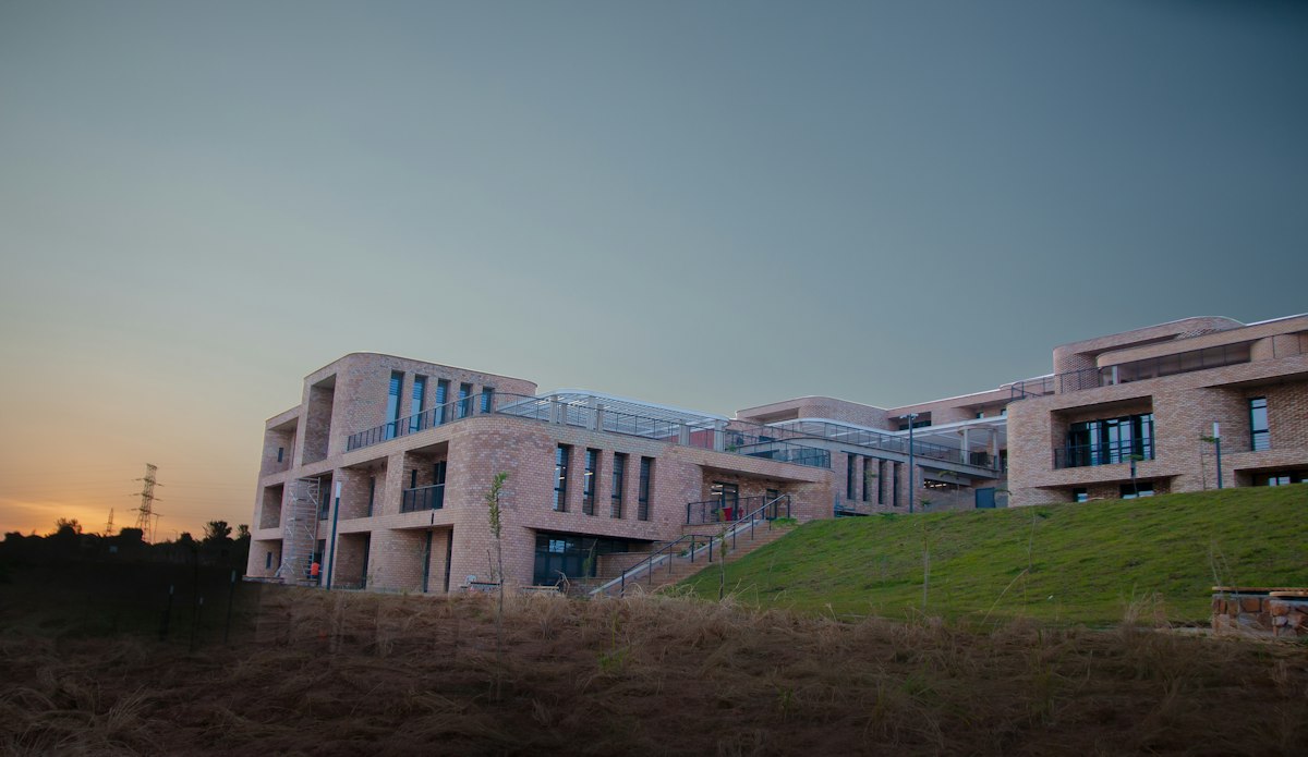 Modern university campus architecture in Kigali, Rwanda